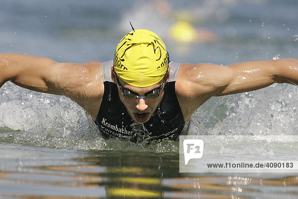DEU  Mannheim  14.09.2005  Schwimmer Rhein Neckar Triathlon  Wiesensee Hemsbach  Delphin