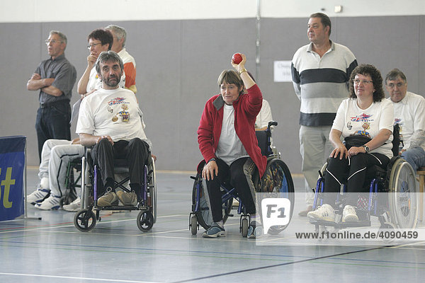 Boccia Turnier von Rollstuhlfahrern
