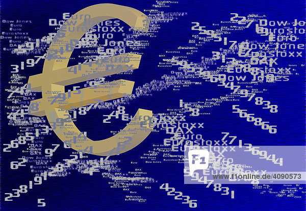 Eurozeichen vor Börsenindexnamen