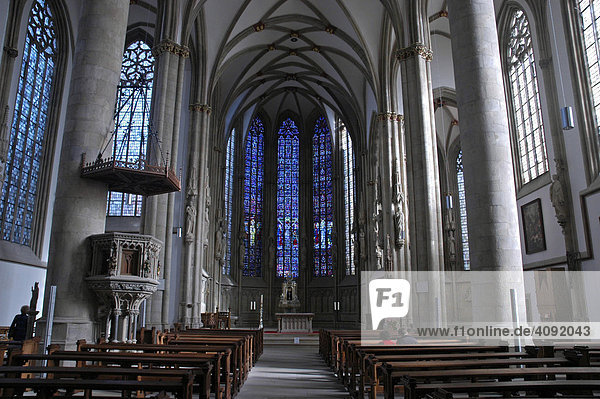 Interior  St. Lamberti Church  Muenster  North Rhine-Westphalia  Germany