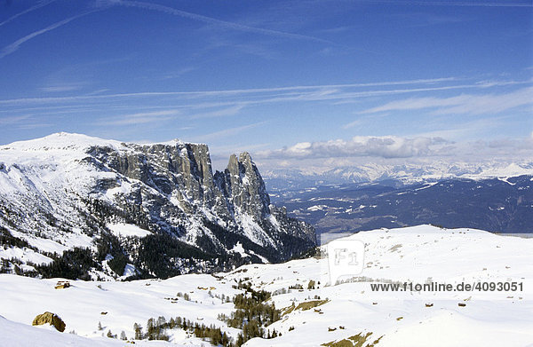 Schlern im Winter  Südtirol  Italien