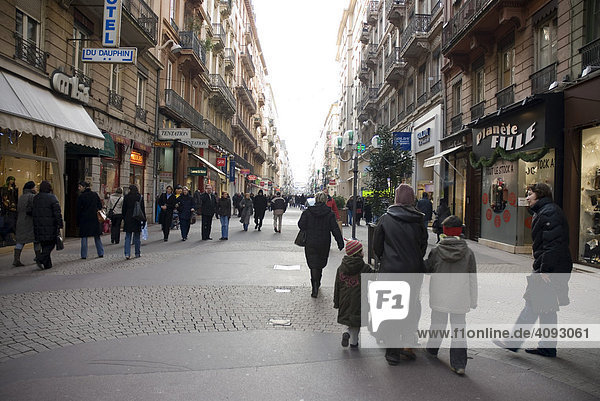 Pedestrian area Rue Victor Hugo  Lyon  France