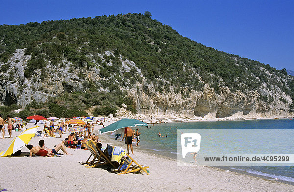 A nice beach in the bay Cala Luna Sardegna Italy