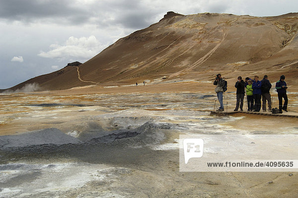 Solfatara and boiling mud at the mountain N·mafjall Iceland