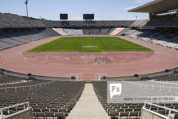 Olympiastadion Estadi Olímpic Lluís Companys oder auch Estadi Olimpic de Montjuïc auf dem Montjuïc  Barcelona  Spanien  Europa