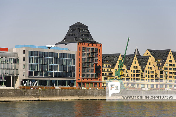 Modernes Wohn- und Dienstleistungszentrum  Rheinauhafen  Köln  Nordrhein-Westfalen  Deutschland  Europa