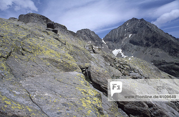 Felsbrocken im Gradental Nationalpark Hohe Tauern Kärnten Österreich