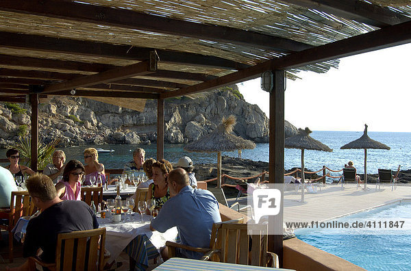 Restaurant Cala Conills At Seashore Majorca Spain