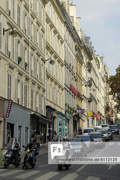 Straße  Montmartre  Paris  Ile-de-France  Frankreich