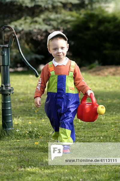 Little boy with a ewer