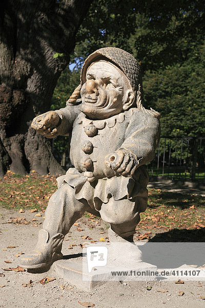 Dwarf figure in the Mirabell garden (Garden of Dwarves) Salzburg Austria