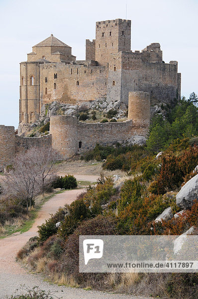 Burg von Loarre  Provinz Huesca  Aragón  Spanien