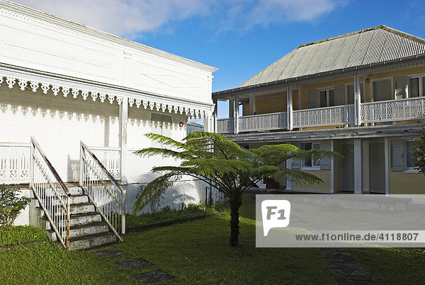 Colonial architecture in Hell-Bourg  caldera Cirque de Salazie  La Reunion Island  France  Africa