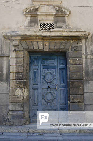 Colourful doorway in the town of Nimes  France