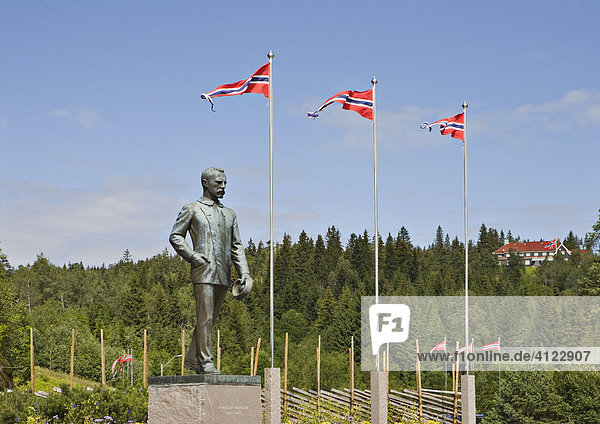 Fritjof Nansen Memorial  Norwegian explorer and scientist  Holmenkollen  Oslo  Norway  Scandinavia  Europe