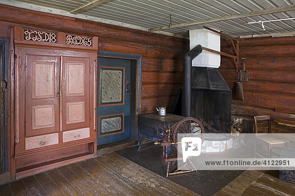 Einrichtung eines Bauernhauses im Freilichtmuseum Dåsethof  Norwegen