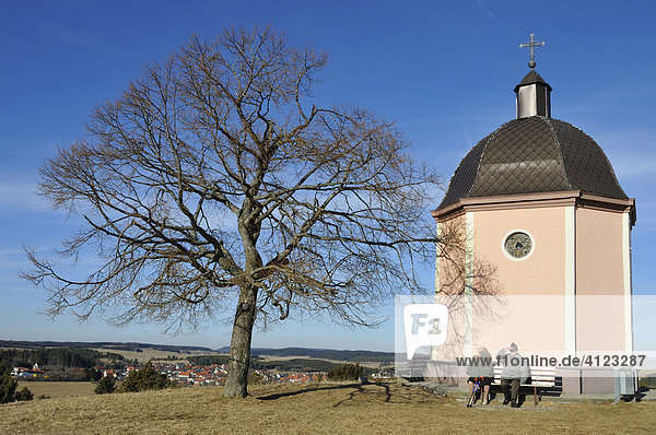 Alter Berg Chapel near Boettingen  Heuberg  Baden-Wuerttemberg  Germany
