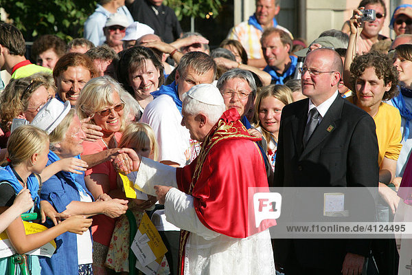 Papal visit of Benedikt XVI.  Altoetting  Bavaria  Germany