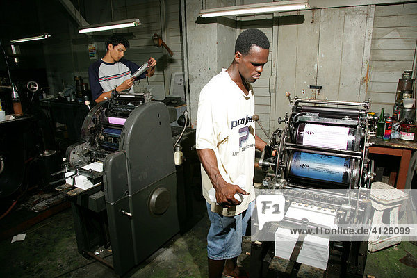 The Catholic Standard's printing office in Georgetown  Guyana  South America