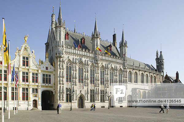 Das Rathaus auf der Burg  Brügge  Flandern  Belgien  Europa