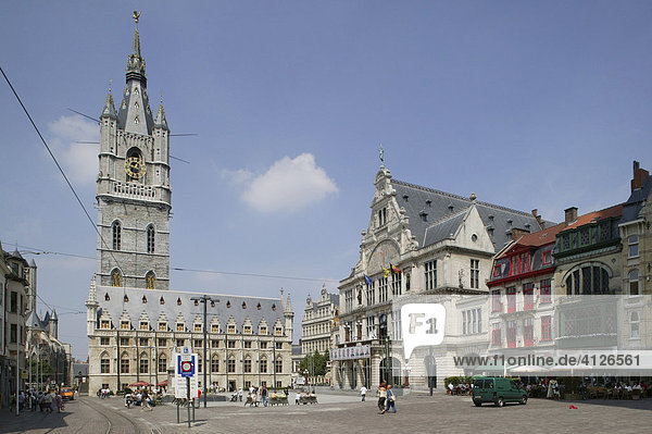 Belfried (belfry)  Ghent  East Flanders  Belgium  Europe