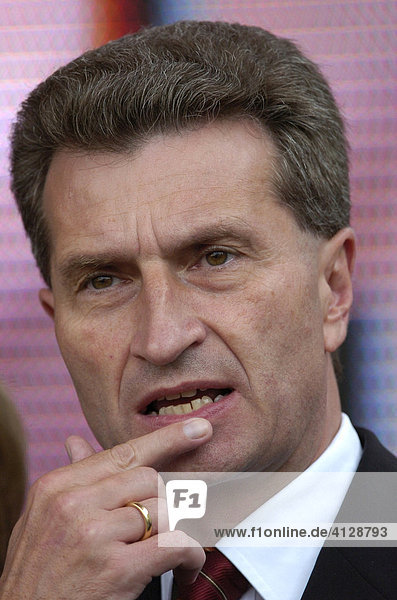 Günther H. Oettinger  CDU Ministerpräsident Baden-Württemberg  Deutschland