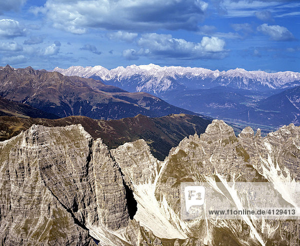 Kalkkoegel  Stubai Alps  left hand Habicht  Tyrol  Austria