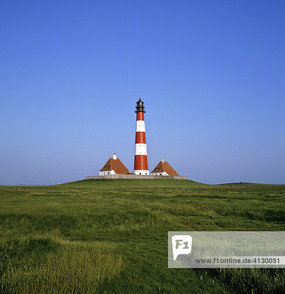 Leuchtturm Westerheversand  Westerhever  Halbinsel Eiderstedt  Schleswig-Holstein  Deutschland