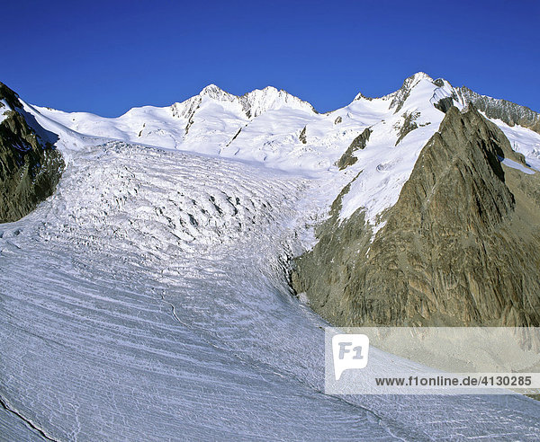 Aletschgletscher  Jungfrau-Region  Aletsch  UNESCO-Weltnaturerbe  Berner Alpen  Wallis  Schweiz