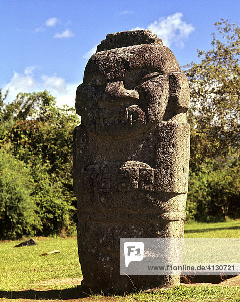 Statue der San-Agustín-Kultur  prähistorische Kultur  Südkolumbien  Kolumbien  Südamerika