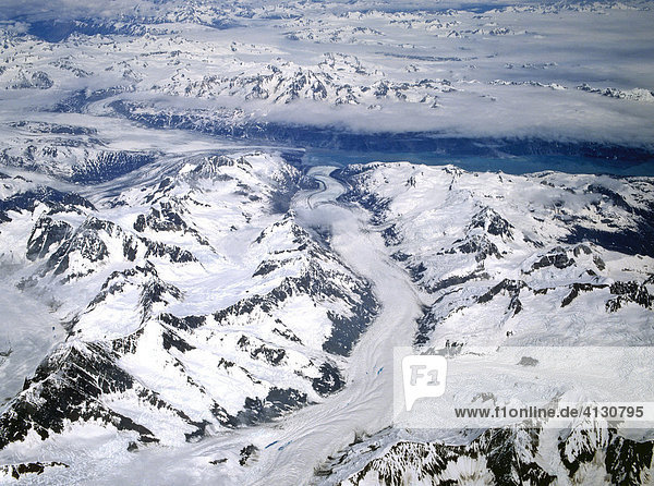 Gletscher,  Luftbild,  Alaska,  USA