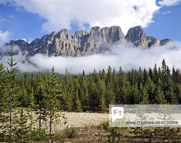 Castle Mountain  Banff National Park  Alberta  Canada