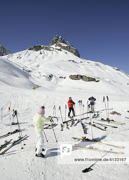 Skigebiet in Zuers  Arlberg  Oesterreich