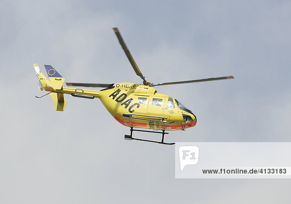 ADAC helicopter in flight