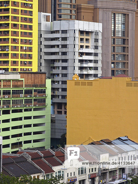Alte und neue Wohnungen  Kuala Lumpur  Malaysia  Asien