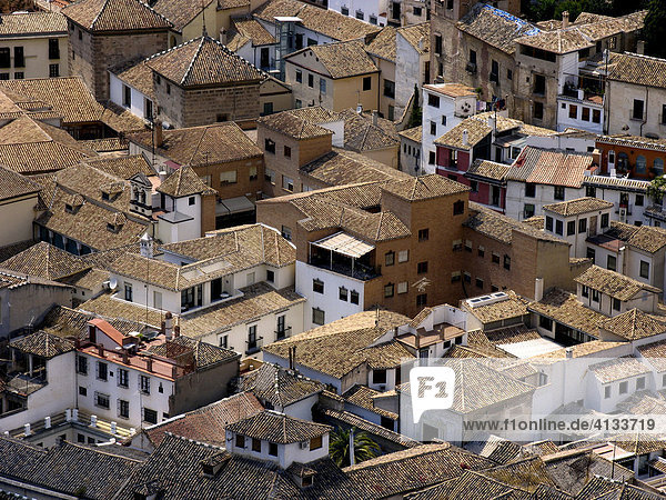 Dächer von Granada  Andalusien  Spanien