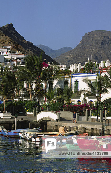 Hafen in Puerto de Mogan  Gran Canaria  Kanarische Inseln  Spanien