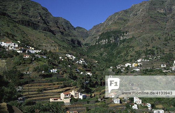 Valley Gran Rey  La Gomera  Canary Islands  Spain