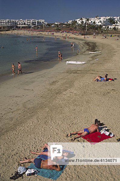 Playa de las Cucharas  Costa Teguise  Lanzarote  Kanaren  Spanien