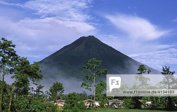View of the volcano Arenal close to La Fortuna Costa Rica Central America