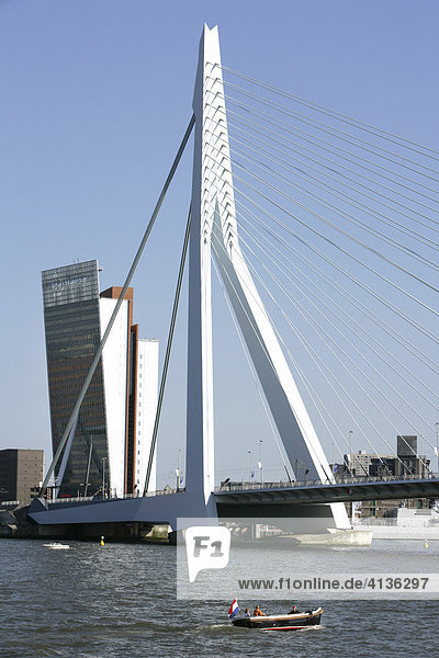 Erasmusbruk  Bridge across the Nieuwe Maas  Rotterdam  Netherlands