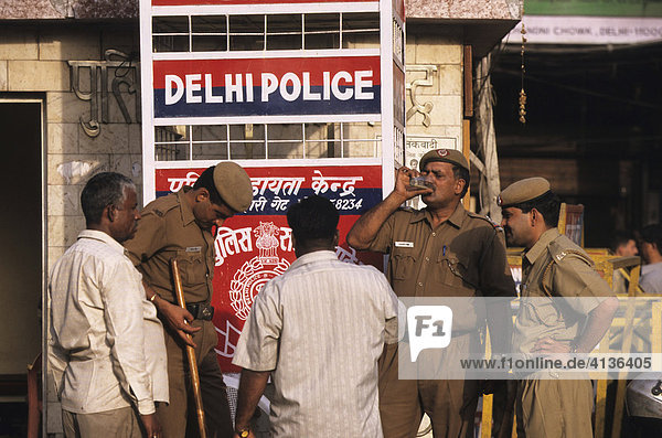 Polizisten  Dehli  Indien