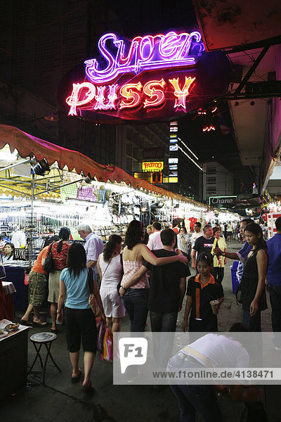THA Thailand Bangkok Patpong nightmarket in the redlight district. |