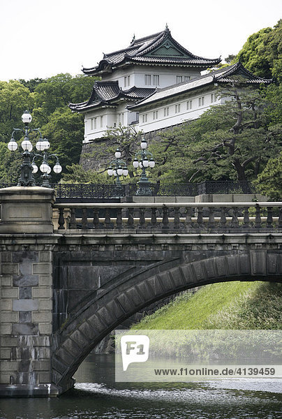 Kaiserpalast Niju Brücke Tokio Japan Asien