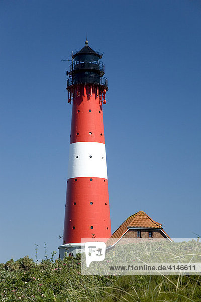 Leuchtturm von Hörnum  Sylt  Schleswig-Holstein  Deutschland