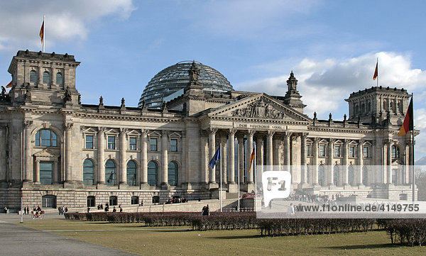 Reichstag (Parliament) building in Berlin  Germany  Europe