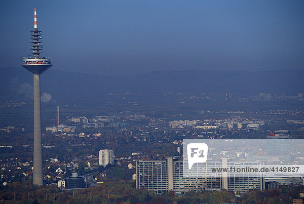 Frankfurt  Germany  building of the Federal Bank of Germany (Deutsche Bundesbank)  in the back the Taunus-Hills