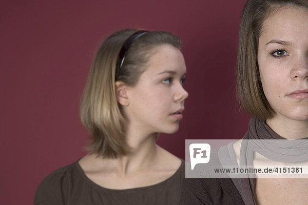 Two girls  pre-teens  early teens