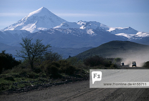 Vulkan Lanin Patagonien Seengebiet Provinz Rio Negro Argentinien Südamerika