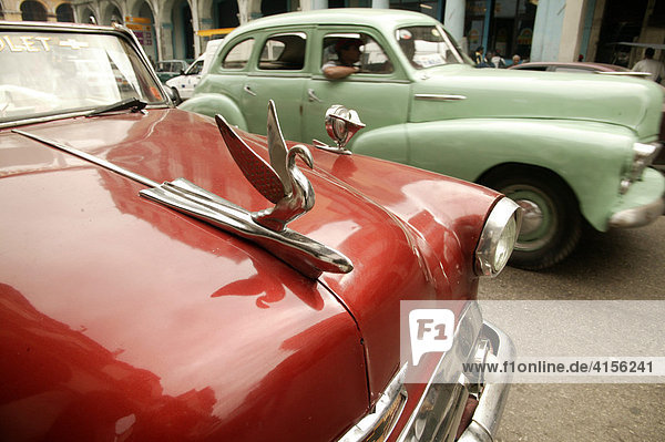 American vintage cars in Havana  Cuba  Caribbean